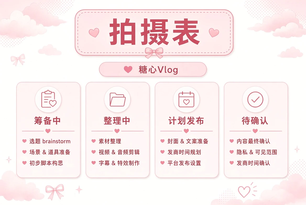 排期栏内容计划